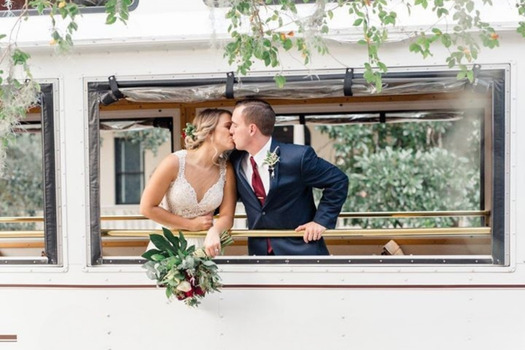 trolley rental for wedding in savannah ga